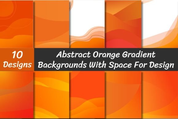 Abstract Orange Gradient Backgrounds