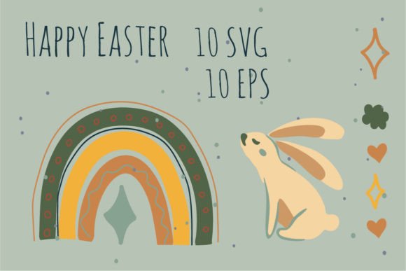 Backgrounds with Rabbit Happy Easter Graphics