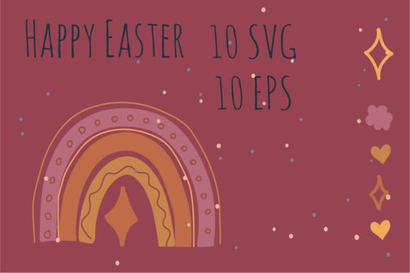 Backgrounds with Rainbow Happy Easter 11 Graphics