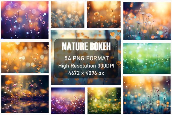 Beautiful Nature Bokeh Backgrounds Graphics