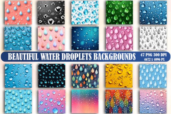 Beautiful Water Droplets Backgrounds: Graphics & Backgrounds