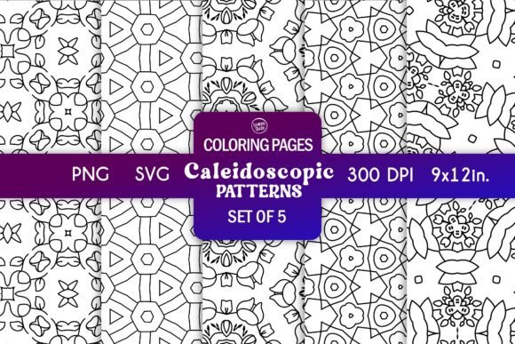 Caleidoscopic Coloring Pages Backgrounds Graphics