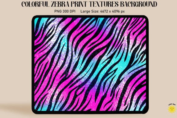 Colorful Glitter Zebra Print Backgrounds: Graphics That Pop
