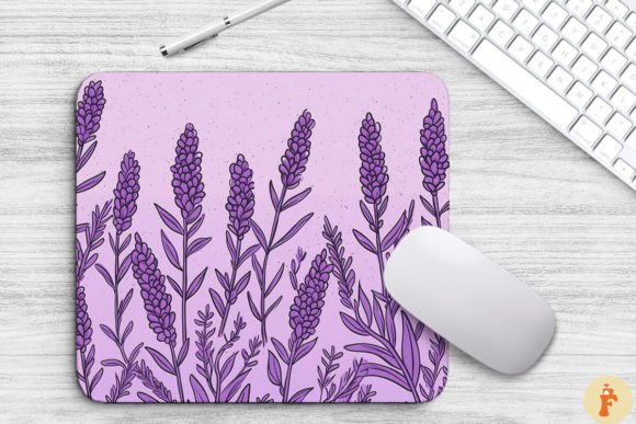 Doodle of Lavender on Lilac Backgrounds