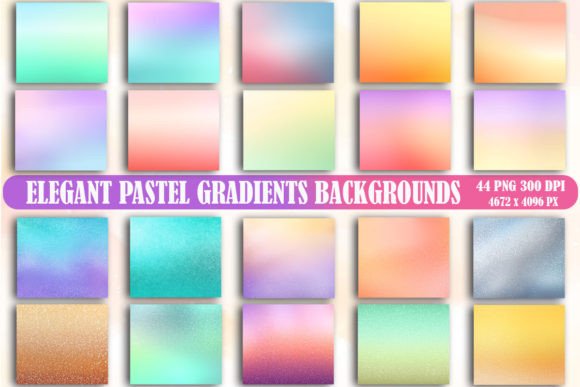 Elegant Pastel Gradients Backgrounds: Soft Graphics for Handmade Brands