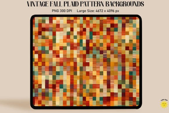 Fall Color Checkered Pattern Backgrounds: Graphics & Backgrounds