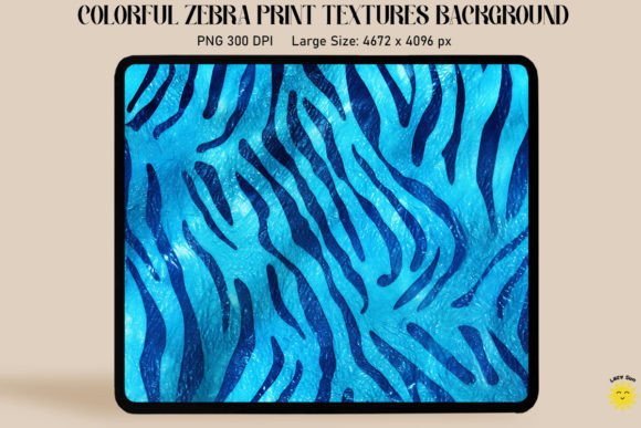 Glitter Blue Zebra Print Backgrounds Graphics
