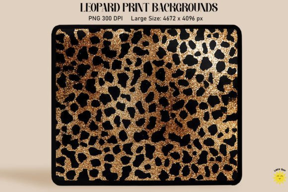 Glitter Gold Leopard Print Backgrounds: Premium Graphics & Backgrounds