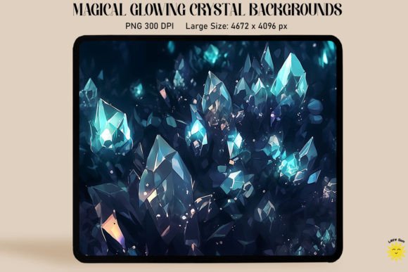 Glowing Crystal Backgrounds Graphics