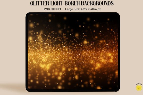 Golden Light Falling Bokeh Backgrounds Graphics