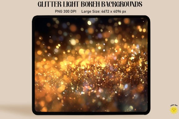 Golden Luminous Bokeh Backgrounds Graphics