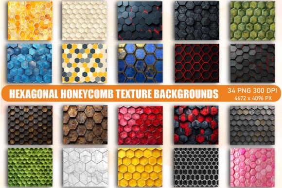 Hexagonal Honeycomb Texture Backgrounds Graphics