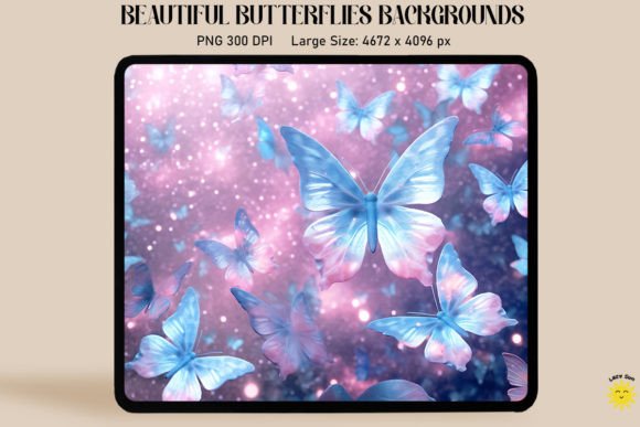 Lovely Pastel Butterflies Backgrounds: Graphics for Editorial Warmth
