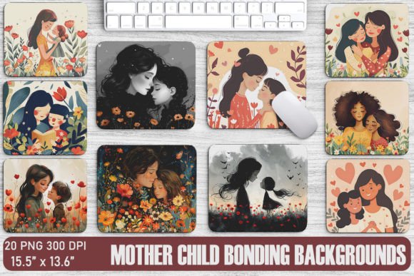 Mother Child Bonding Backgrounds Graphics