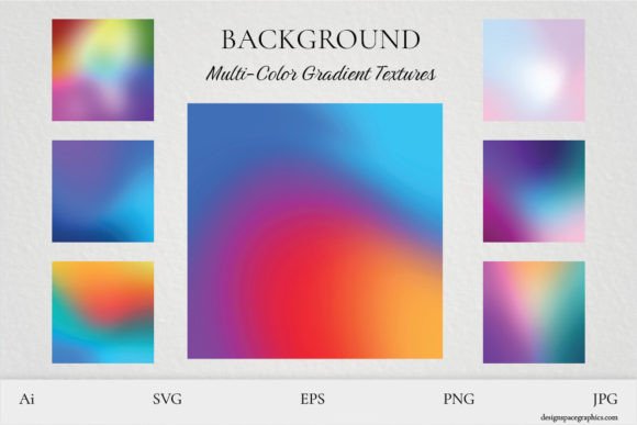 Multi-Color Blended Gradient Backgrounds Graphics