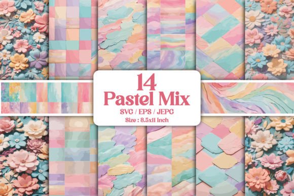 Pastel Mix Backgrounds Bundles: Graphics & Backgrounds for Sellers