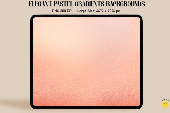Peach Coral Pastel Gradient Backgrounds: Graphics & Backgrounds