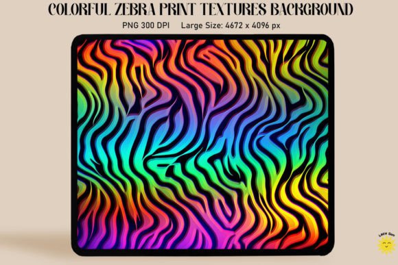 Rainbow Zebra Animal Print Backgrounds Graphics