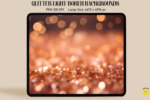 Rose Gold Luminous Bokeh Backgrounds Graphics