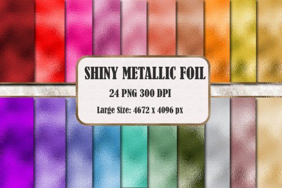 Shiny Metallic Foil Texture Backgrounds: Graphics & Backgrounds for Handmade Brands
