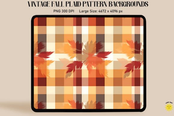 Simple Autumn Plaid Pattern Backgrounds Graphics