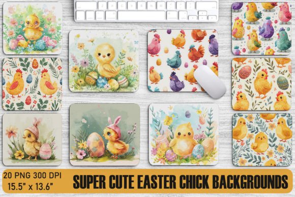 Super Cute Easter Chick Backgrounds Graphics