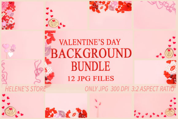 Valentine’s Pink Backgrounds: Heart Frame Graphics